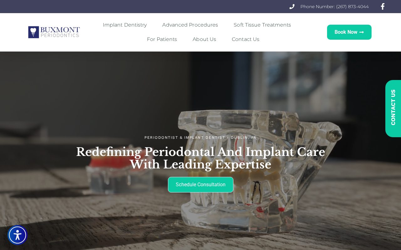 Buxmont Periodontics: the website Dental Space built, Dublin, PA