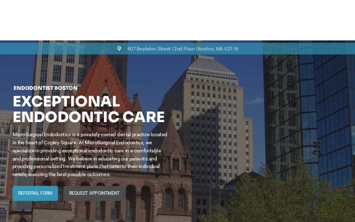MicroSurgical Endodontics: the website Dental Space built, Boston, MA