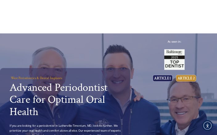 West Periodontics and Dental Implants: the website Dental Space built, Timonium, MD